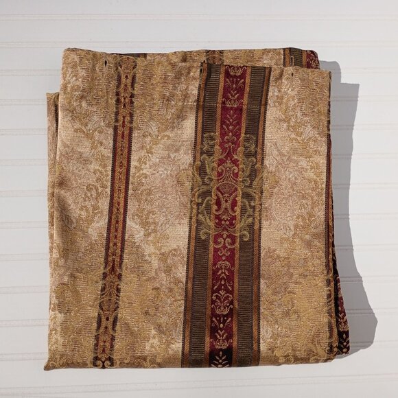 CROSCILL Shower Curtain Dover Manor Gold Green Maroon Formal Jacquard 68 x 73 - Picture 10 of 10